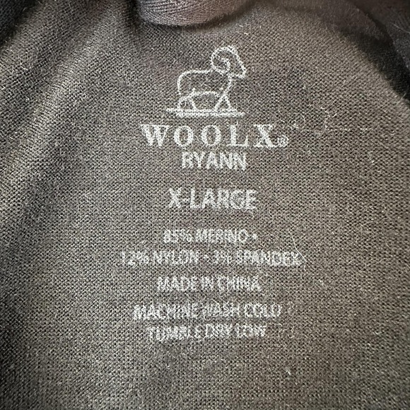 Woolx Hoodie Womens XL Black Ryann Merino Wool Full Zip Jacket Sweatshirt - Picture 3 of 8